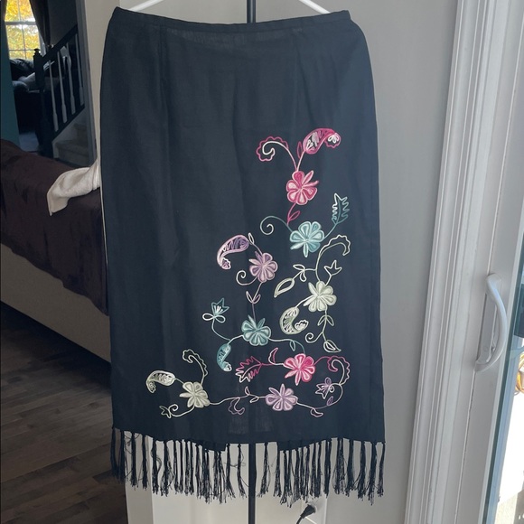 california style Other - Black Linen Embroidered coverup
